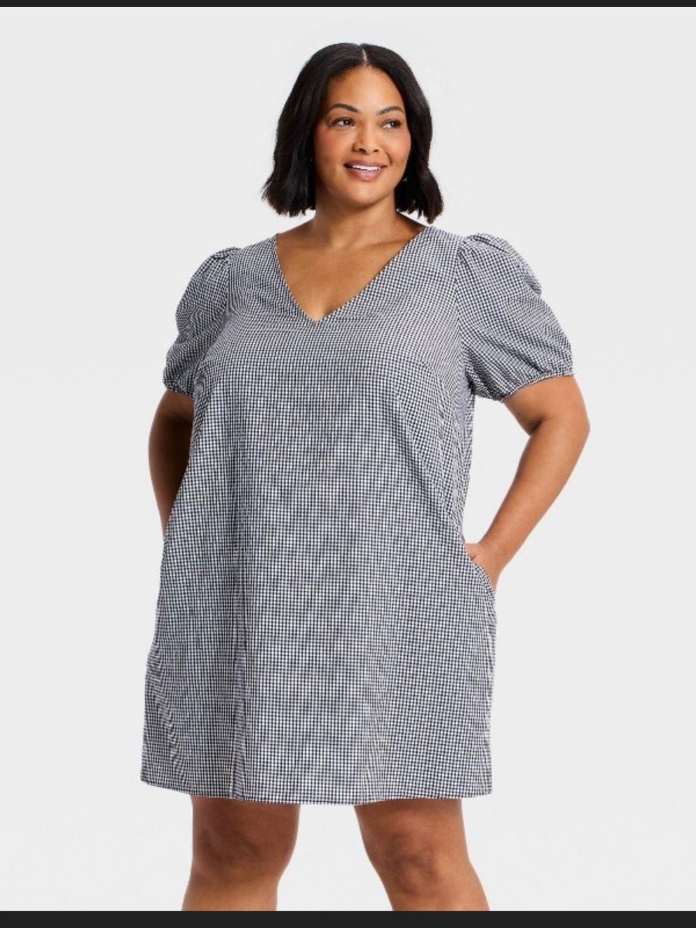 NWT Women's Puff Sleeve Mini A-Line Dress - A New Day, Size 2X